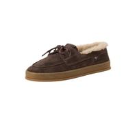 Tamaris Damen Slipper Leder | 1-23616-47 - Schnürung, herausnehmbares Fußbett, flache Sohle