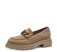 Tamaris Damen Slipper Leder bequem; Camel, EU 39