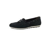 Tamaris Slipper Damen, bequem, flach, Leder, Blau, Größe 37 EU
