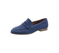 Tamaris Damen Slipper Leder, blau, 42 EU