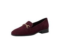 Tamaris Damen Slipper Leder Blockabsatz bequem; Dark RED, EU 36