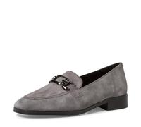 Tamaris Damen Slipper Leder Blockabsatz bequem; Grey, EU 39