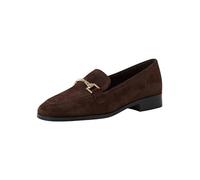 Tamaris Damen Slipper Leder Blockabsatz bequem; Mocca, EU 36