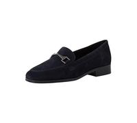 Tamaris Damen Slipper Leder Blockabsatz bequem; Navy, EU 39