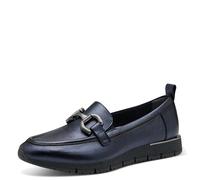 Tamaris Damen Slipper sportlich Leder mit Zierspange und Sneakersohle 1-24711-42, Größe:41 EU, Farbe:Blau