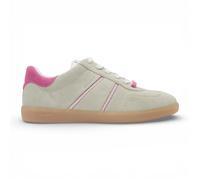 Tamaris Damen-Sneaker aus grünem und pinkfarbenem Leder EU 38