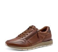Tamaris Damen Sneaker aus Leder mit Reißverschluss und losen Einlagen 1-23776-44, Größe:41 EU, Farbe:Braun