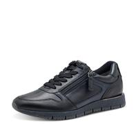 Tamaris Damen Sneaker aus Leder mit Reißverschluss und losen Einlagen 1-23776-44, Größe:41 EU, Farbe:Blau