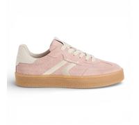Tamaris Damen-Sneaker aus rosafarbenem Leder mit weißen Streifen EU 38