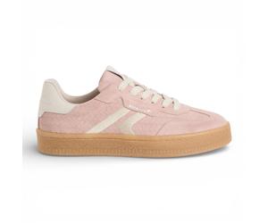 Tamaris Damen-Sneaker aus rosafarbenem Leder mit weißen Streifen EU 38