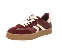 Tamaris Damen-Sneaker Bordeaux-Rot-Beige 40