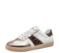 Tamaris Damen Sneaker Leder | 1-23624-43 - Schnürung, herausnehmbares Fußbett, flache Sohle
