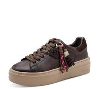 Tamaris Damen Sneaker Leder, braun, 37 EU