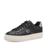 Tamaris Damen Sneaker Leder, schwarz, 41 EU
