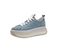 Plateausneaker TAMARIS "Milena", Damen, Gr. 41, blau (jeansfarben), Textil, Synthetik, sportlich, Schuhe, Freizeitschuh, Halbschuh, Schnürschuh mit Touch-It Ausstattung (55823154-41) jeansfarben