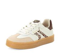 Tamaris Damen Sneaker Low flach – Beige (Ivory/Leopard) – Größe 40