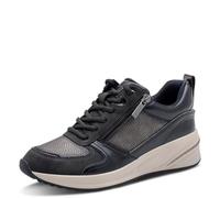 Tamaris Damen Sneaker Low flach, blau (Navy Comb),37