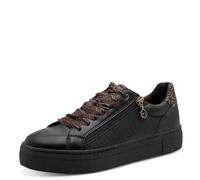 Tamaris Damen Sneaker Low flach, schwarz (Black/Leopard),40