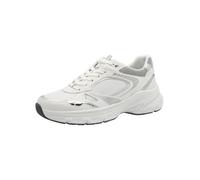 Tamaris Damen Sneaker Low flach, weiß (White/Silver),40