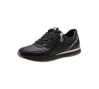 Plateausneaker TAMARIS, Damen, Gr. 40, schwarz kombiniert, Lacksynthetik, Lederimitat, glänzend, Schuhe Plateausneaker, Schnürschuh, Freizeitschuh, Halbschuh in veganer Verarbeitung (20364530-40) schw