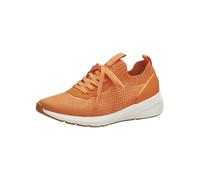 Tamaris Damen Sneaker Low – Textil, vegan – Orange, Größe 37
