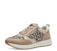 Tamaris Damen Sneaker Low Undefined Vegan; Ivory/Leo/beige; 36 EU
