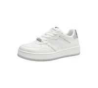 Tamaris Damen Sneaker Low Vegan; White/Silver/weiß; 37