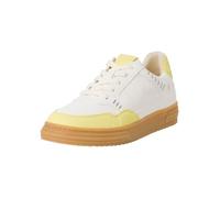 Tamaris Damen Sneaker Low Vegan; White/Yellow/weiß; 36