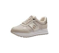 Tamaris Damen Sneaker Synthetik, beige, 41 EU