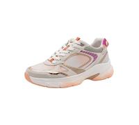 Plateausneaker TAMARIS, Herren, Gr. 40, orange, kombiniert, Lederimitat, Textil, kontrastfarbene Details, Schuhe Plateausneaker, Freizeitschuh, Halbschuh, Schnürschuh in farbenfrohen Design (65051654-