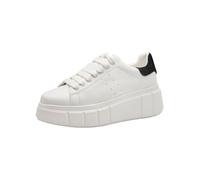Tamaris Damen Sneaker Vegan; White/Black, EU 39