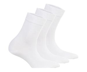Tamaris Damen Socken, 3er Pack - Comfort Cotton Socks, Crew Socken, einfarbig 35-38 Weiß
