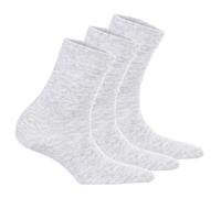 Tamaris Damen Socken, 3er Pack - Comfort Cotton Socks, Crew Socken, einfarbig 39-42 Grau