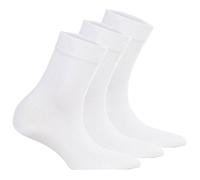 Tamaris Damen Socken, 3er Pack - Comfort Cotton Socks, Crew Socken, einfarbig 39-42 Weiß