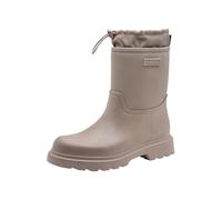 Gummistiefel TAMARIS, Damen, Gr. 38, taupe, Synthetik, Textil, unifarben, Schuhe, Blockabsatz, Boots mit Textileinsatz am Schaftrand (33338365-38) taupe