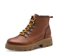 Schnürstiefelette TAMARIS "Tamaris Stiefelette Leder/Synthetik", Damen, Gr. 38, cognac, Leder, Synthetik, Schuhe Schnürstiefelette (81847151-38) cognac