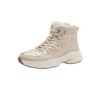 Winterboots TAMARIS, Damen, Gr. 39, ivory, gold, Lacksynthetik, Lederimitat, Nylon, kontrastfarbene Details, unifarben, Schuhe, Keilabsatz, Schnürboots mit abgesteppten Wattierungen (28314642-39) ivor