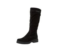 Stiefel TAMARIS, Damen, Gr. 37, Normalschaft, schwarz, Veloursleder, unifarben, Schuhe, Blockabsatz, Langschaftstiefel mit slouchy Falten am Schaft (41679520-37) schwarz