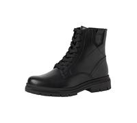 Tamaris Damen Stiefel Schnürstiefelette aus Glattleder Schwarz Größe 37