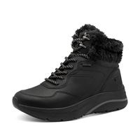 Winterboots TAMARIS, Damen, Gr. 40, schwarz, Lederimitat, Textil, kontrastfarbene Details, Schuhe, Keilabsatz, Schnürboots mit wärmeisoliertender Thermo-Innensohle (85356363-40) schwarz