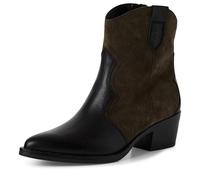 Damen-Stiefel BLACK LEATHER/OLIVE - Gr. - 41