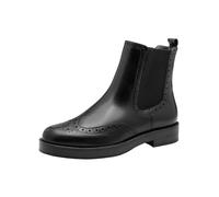 Chelseaboots TAMARIS, Damen, Gr. 40, schwarz, Leder, Schuhe, Blockabsatz, Stiefelette, Businessschuh mit eleganter Lyralochung (91474941-40) schwarz