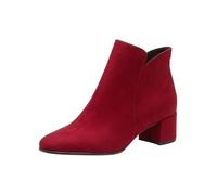 Tamaris Ankle Boots - Gr. 38 - Rot - Textil