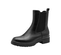 Chelseaboots TAMARIS, Damen, Gr. 38, schwarz, Elastischer Einsatz, Lederimitat, unifarben, Schuhe, Blockabsatz, Basic, Stiefelette in veganer Verarbeitung (20639138-38) schwarz