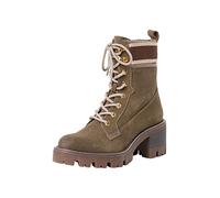 Tamaris Damen Elegante Stiefelette 1-25232-27 Grün 722 Olive Leder mit TOUCH-IT, Groesse:38 EU