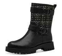 Tamaris Damen Stiefelette Vegan; BLACK COMBINED, EU 39
