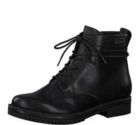 Tamaris Damen Stiefeletten, Frauen Schnürstiefelette,lose Einlage, halb-stiefel schnür-bootie übergangsschuh weiblich,BLACK MATT,38 EU / 5 UK