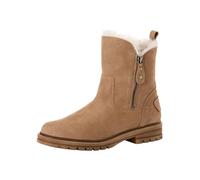 Tamaris Damen Warmfutter Stiefel Leder Blockabsatz Wechselfußbett; BEIGE, EU 37