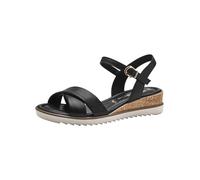 Tamaris Damen Wedge/Plat Sandal - 1-28106-42 001 40 BLACK - TOUCH-IT