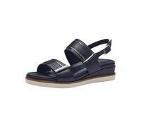 Tamaris Damen Wedge/Plat Sandal - 1-28217-42 805 40 NAVY - COMFORT-Lining